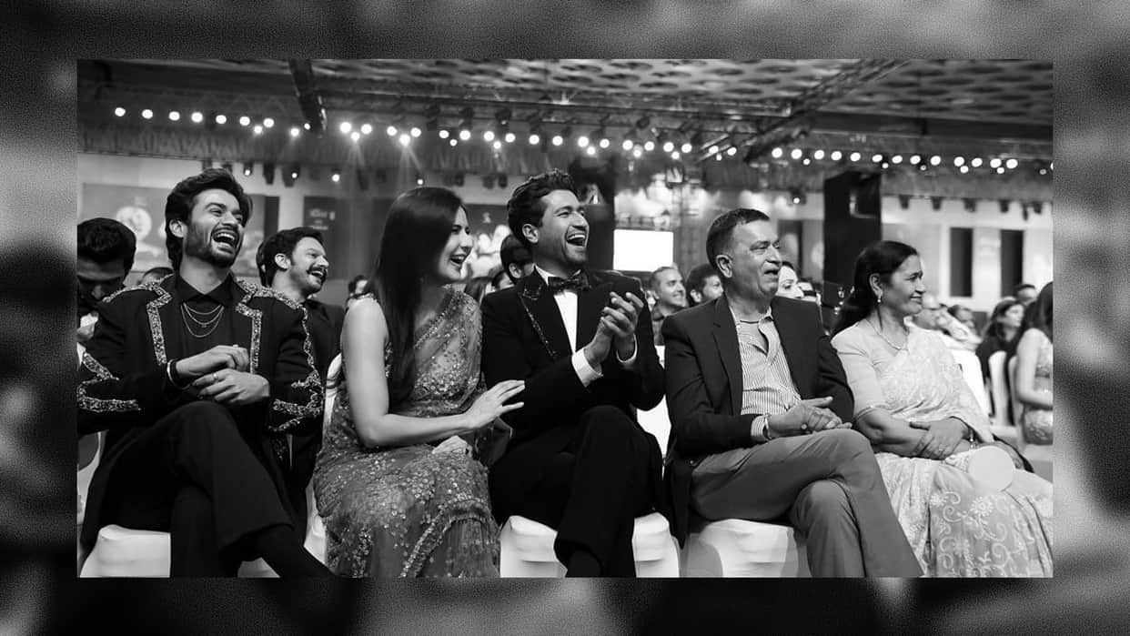 Vicky Kaushal shares a laugh with Katrina Kaif Sunny Kaushal and his parents in candid pic