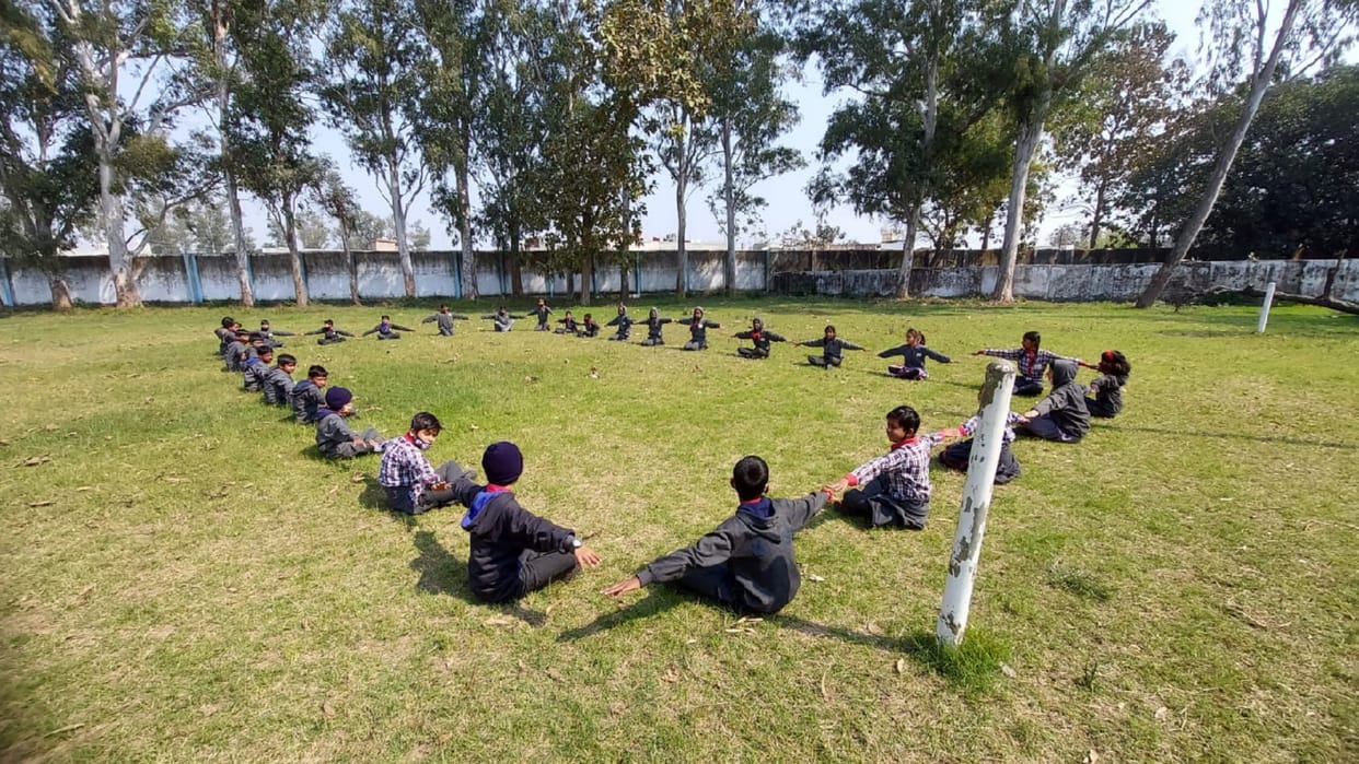 knowledge of mathematics and colors being given to students of Kendriya Vidyalaya