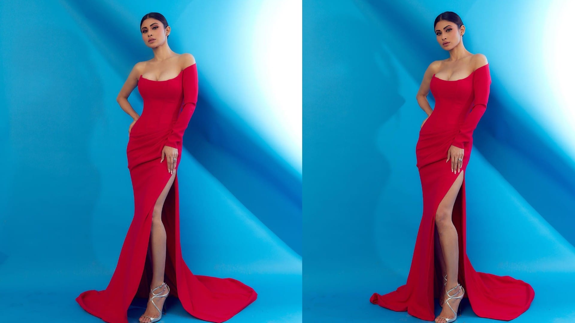 Photos of the day mouni roy hot look red high slit gown kriti sanon bold pics celebrity update in 10 pictures