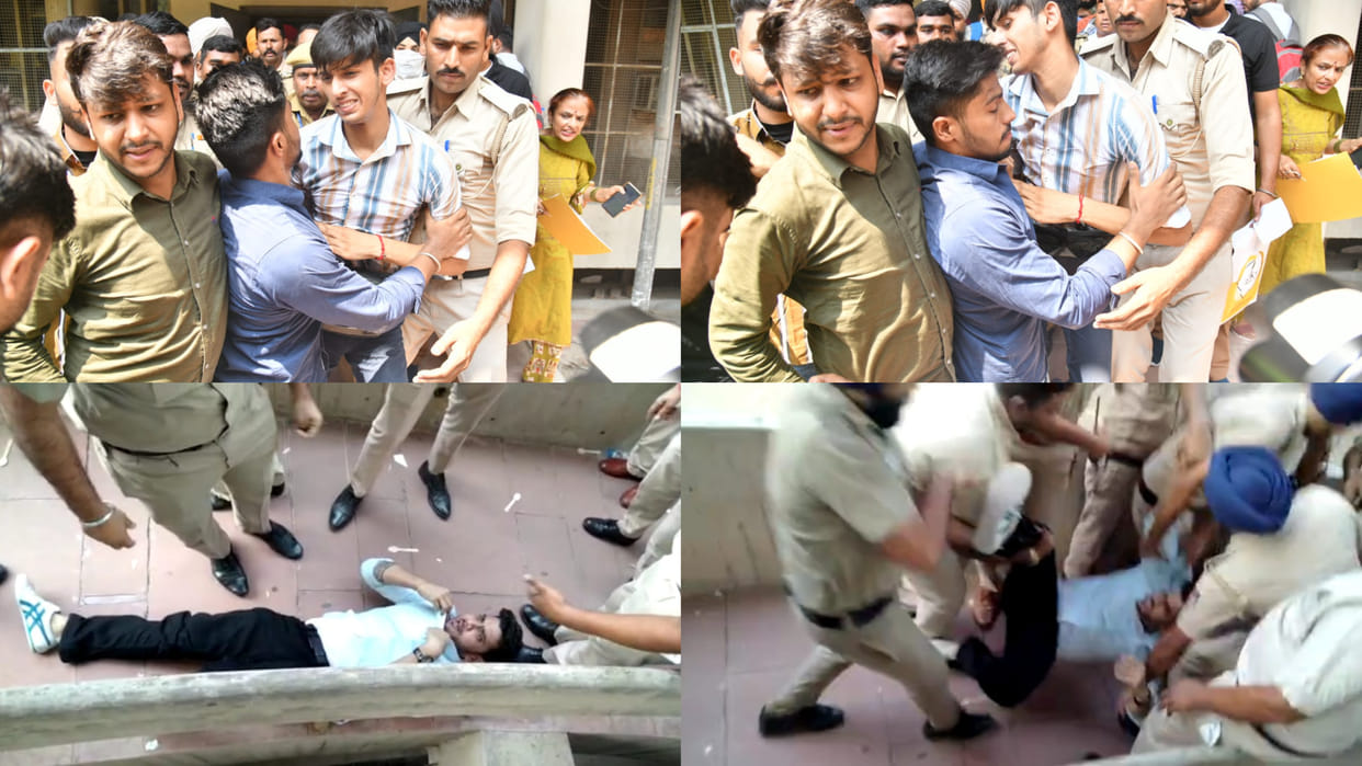 Ruckus in Punjab University, NSUI-ABVP workers clash with police