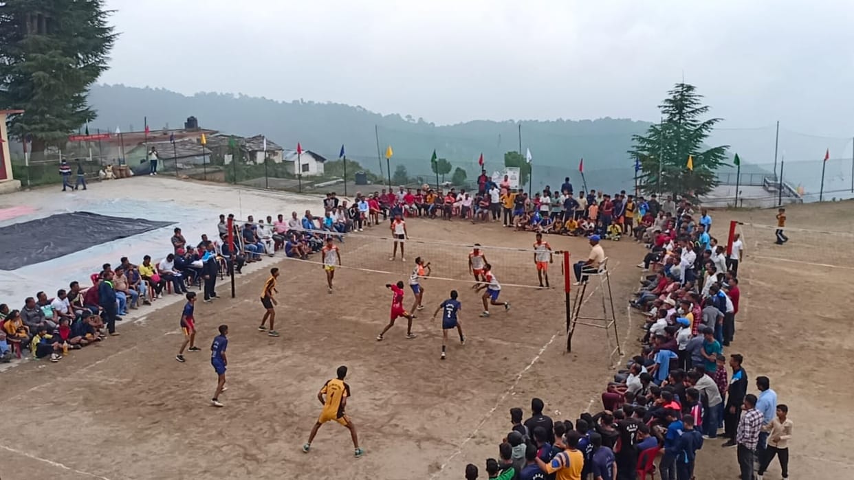 saranha in volleyball and nahan  zone in kabadhi winner in saniyo didag  jilasatrye pratiyogita