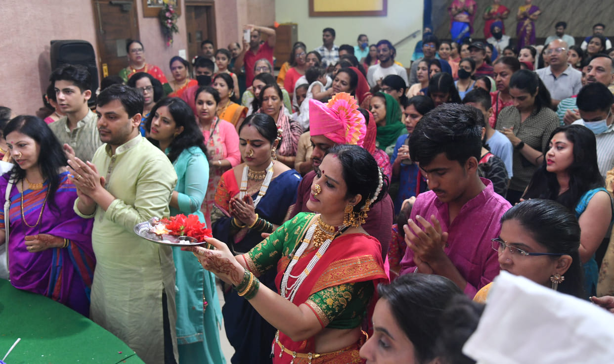 Maharashtra Bhavan resonates with the cheers of Ganpati Bappa