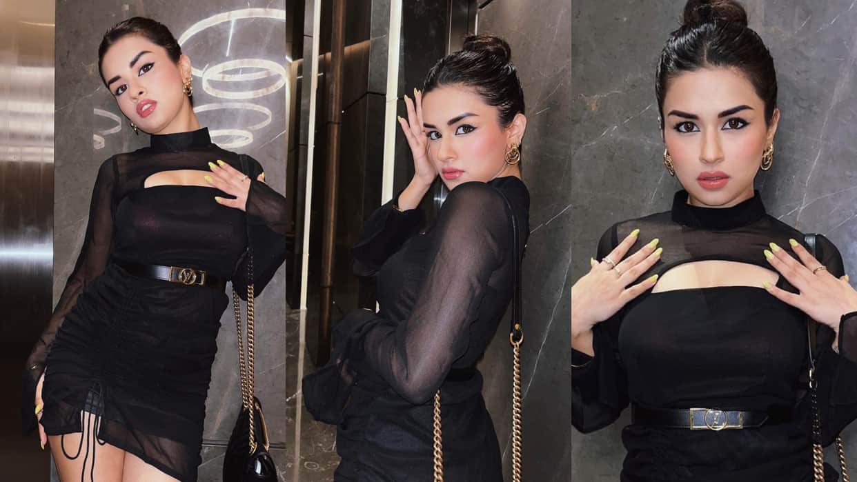 Actress Avneet Kaur Glamorous Looks In Black Dress Picture Went Viral On Social Media