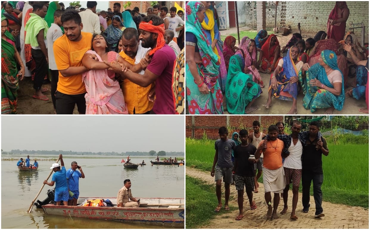 boat accident in ghazipur flood in ganga six families got pain for life