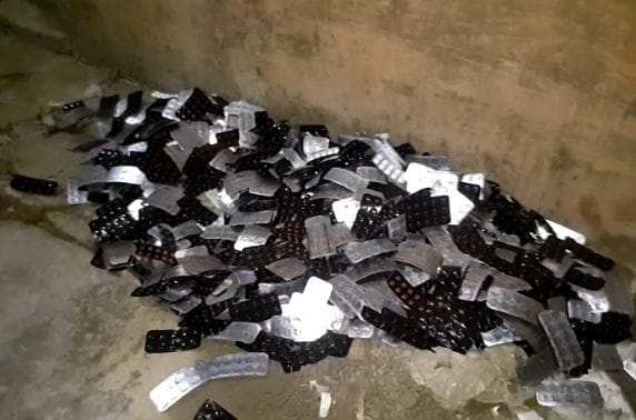 Government medicines found on the roadside, sitting investigation