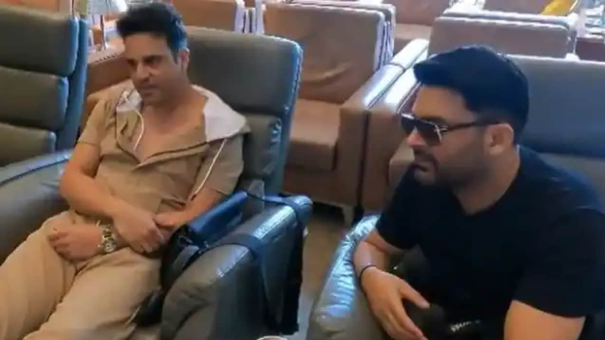 The Kapil Sharma Show Host Kapil Sharma shared video with Krushna Abhishek as they take free massage