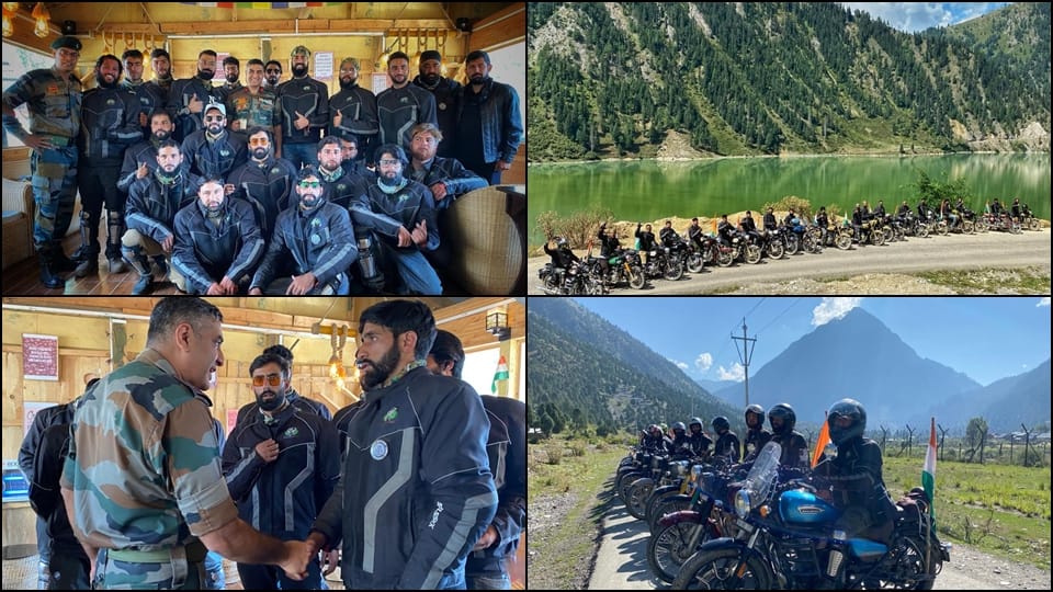Kupwara Poonch bike rally leaves for Uri from Gurez