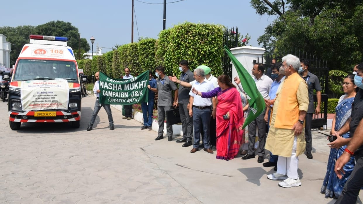 LG Manoj Sinha launched nasha mukt Jammu and Kashmir campaign