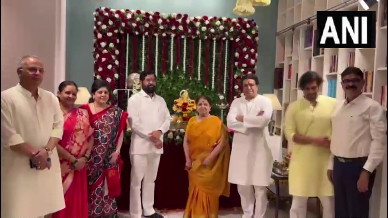 CM Shinde meets Raj Thackeray also met Manohar Joshi Devendra Fadnavis Mukesh Ambani Ganesh Utsava