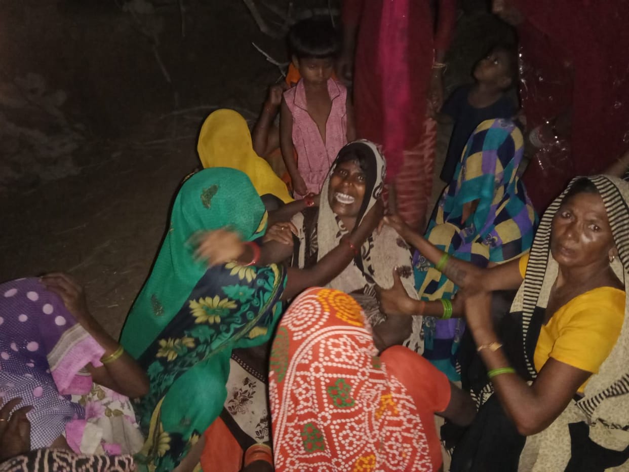 One and a half year old child dies due to falling neem tree, girl injured