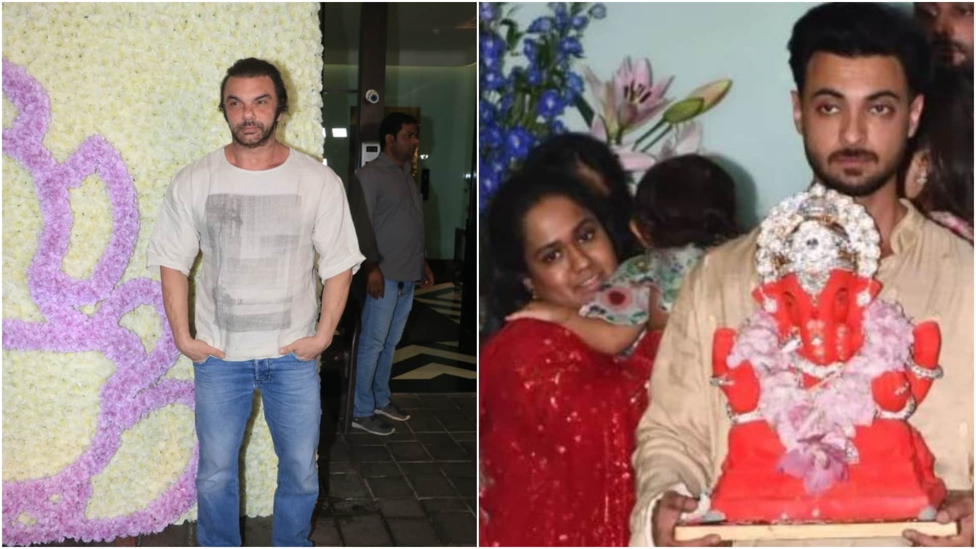 Salman Khan reached Sister Arpita khan ganpati visarjan with aayush sharma and sohail khan