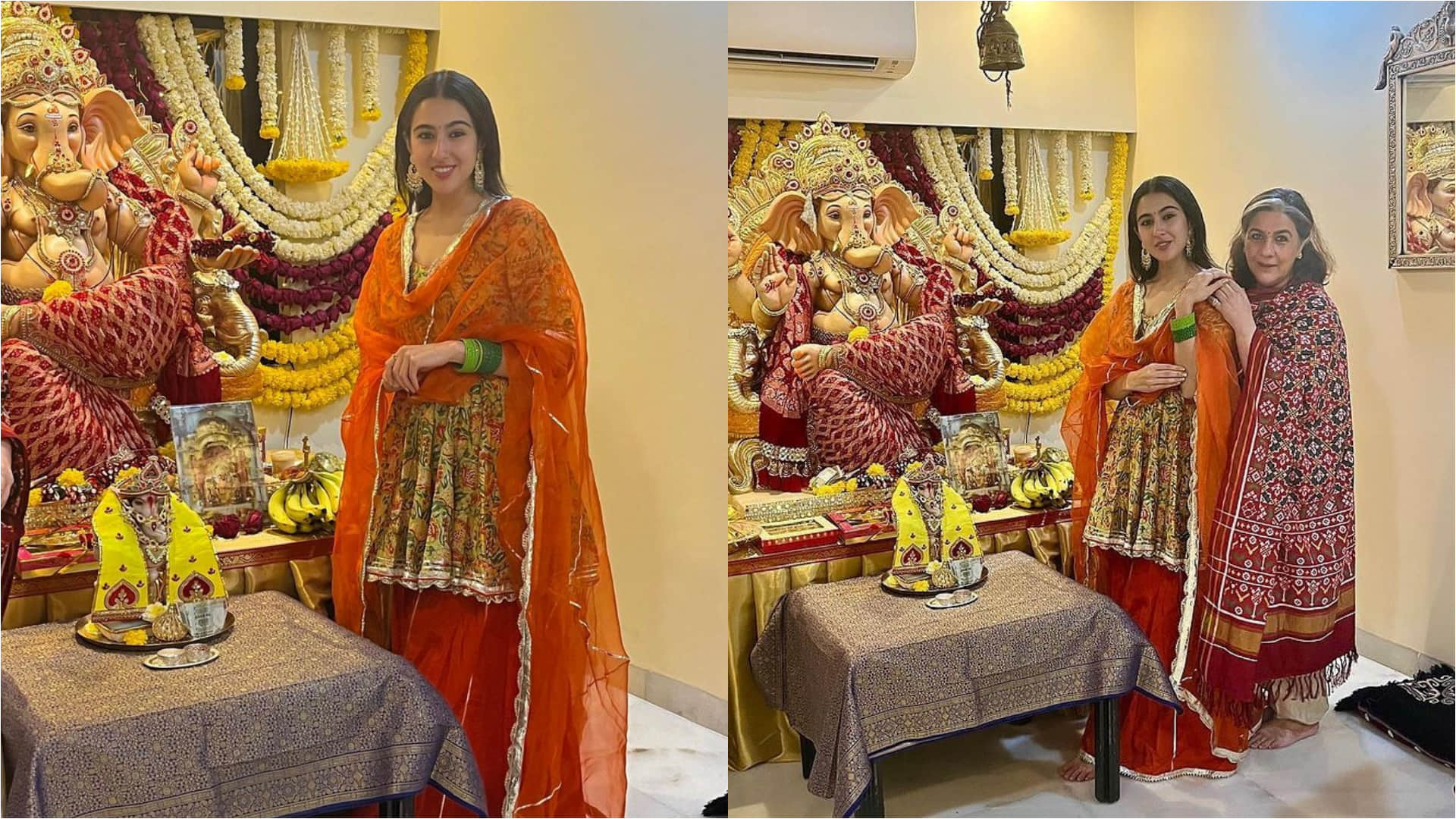 shilpa shetty to sara ali khan bollywood actress traditional look on ganesh utsav 2022