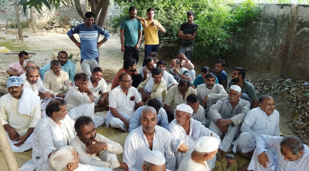 People protested at the power station