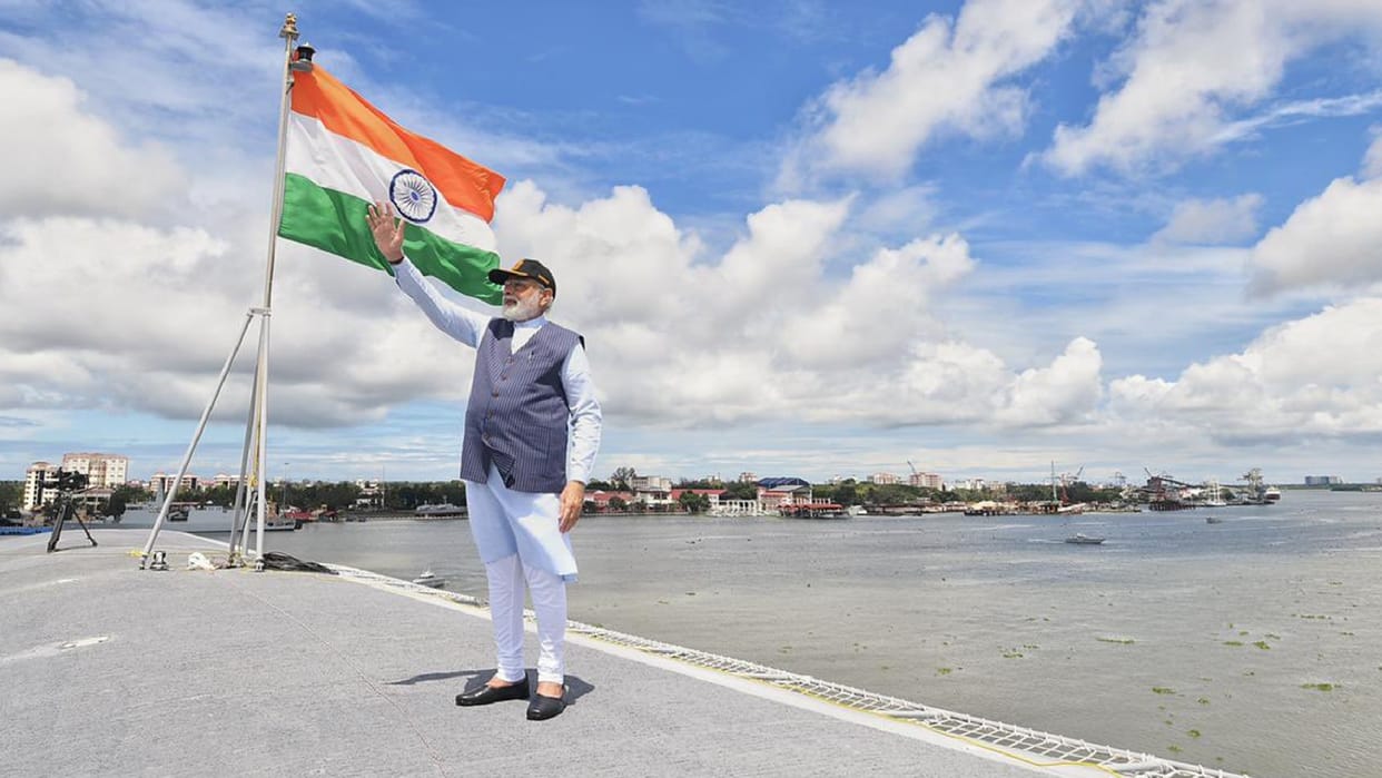 PM Narendra Modi shared a  video of INS Vikrant's commissioning ceremony, wrote- historic day for India