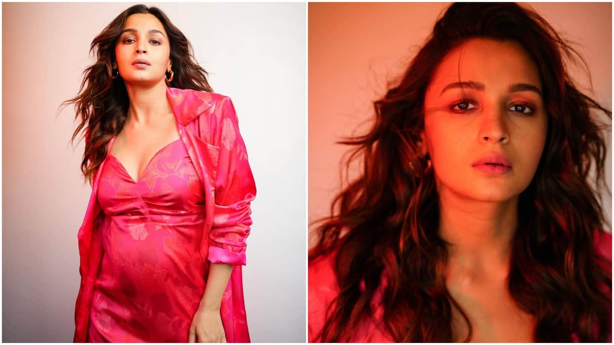 Alia Bhatt flaunts her baby bump in pink dress from Brahmastra Promotion, fans says hot mama