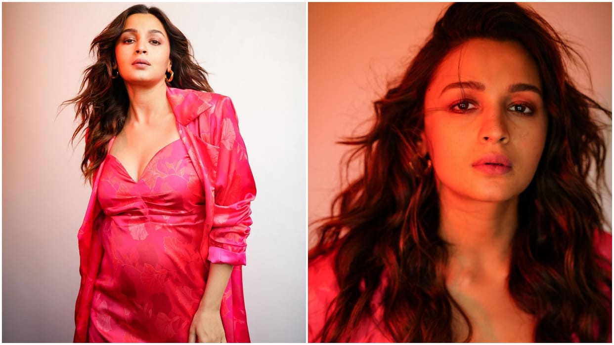 Alia Bhatt flaunts her baby bump in pink dress from Brahmastra Promotion, fans says hot mama