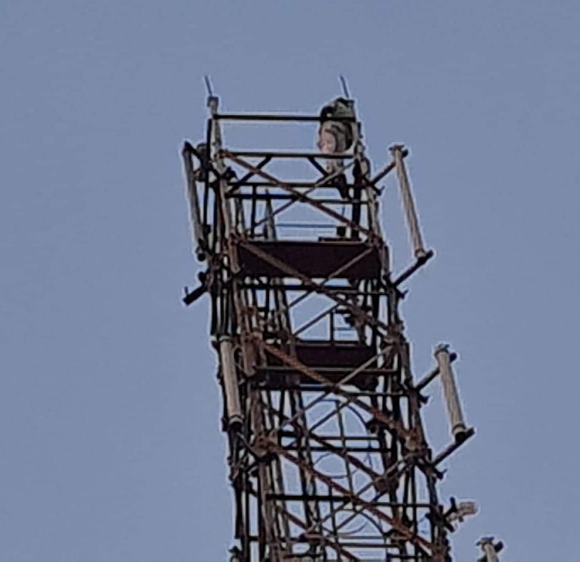 Young man climbed on mobile tower after drinking alcohol