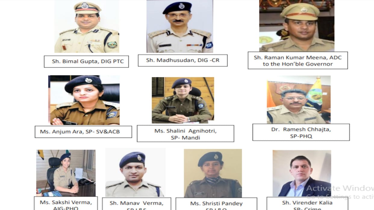 DGP disc award to 112 officers and employees including DIG Bimal Gupta, Madhusudan in himachal