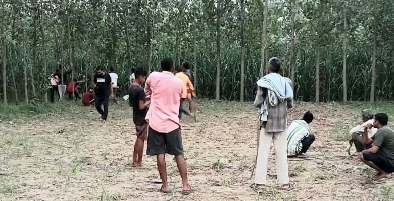 Leopard was seen near the population of Meghnamajra