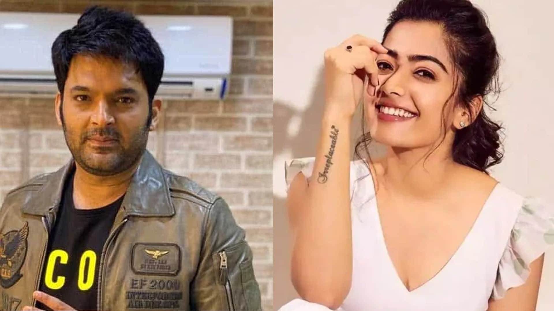 comedian kapil sharma and rashmika mandanna collab in new film mega blockbuster trailer will out 4th september