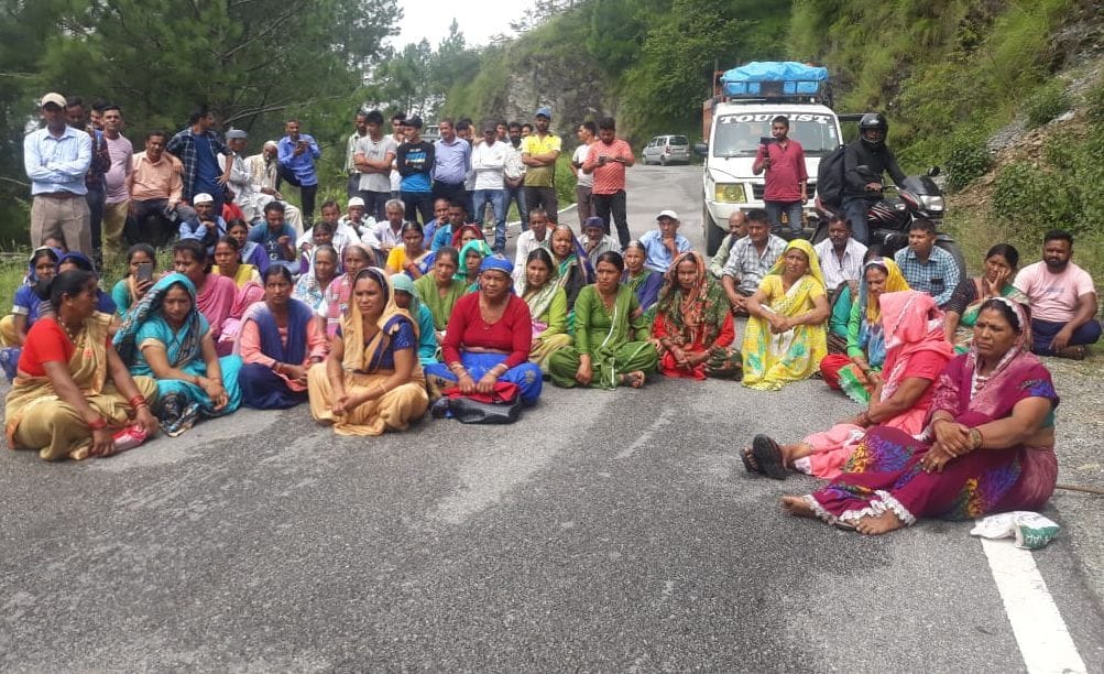 Protest over Pothholes