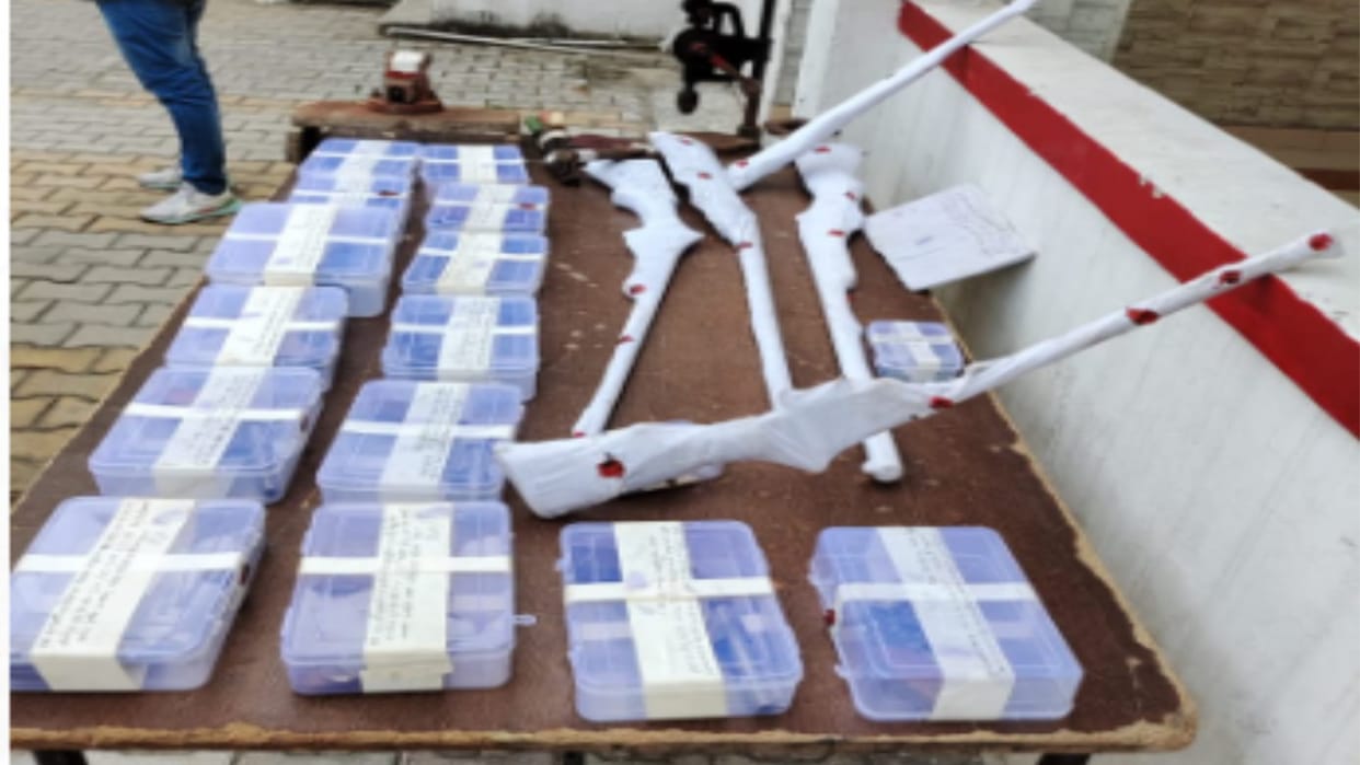 Meerut Police have arrested two accused with illegal weapons after busted factory