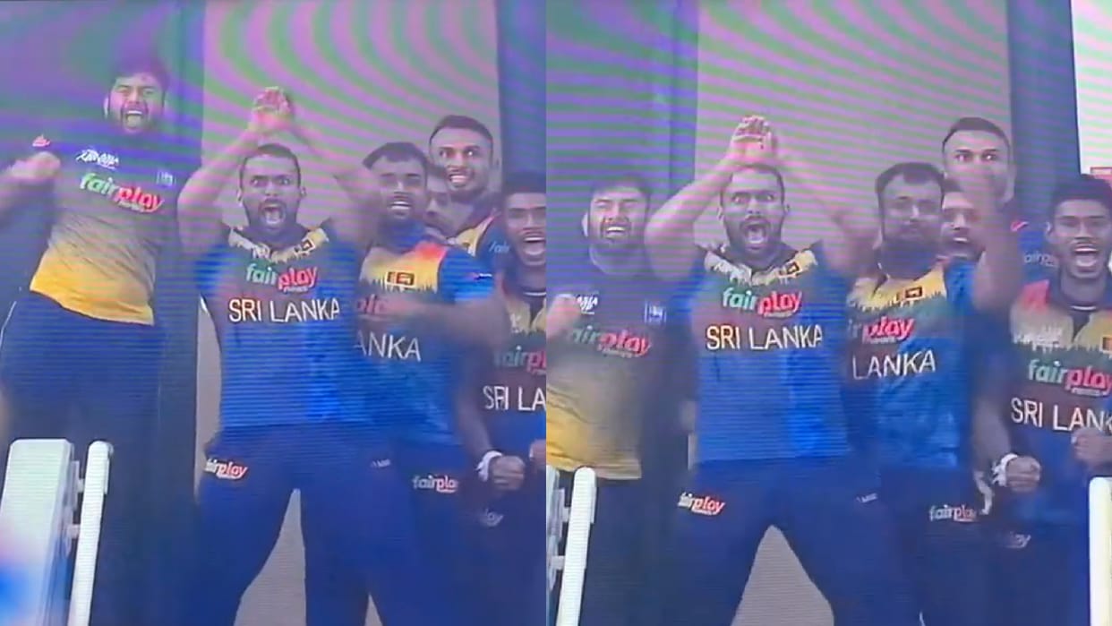 Sri Lanka team dose Nagin dance after beating Bangladesh in Asia Cup 2022