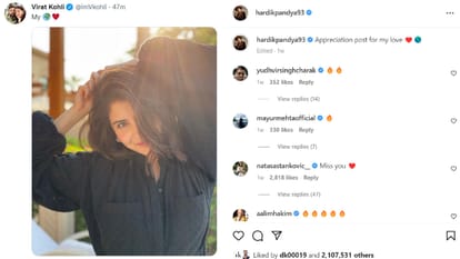 Virat Kohli shares photo of Anushka sharma wrote my world my love with emoji