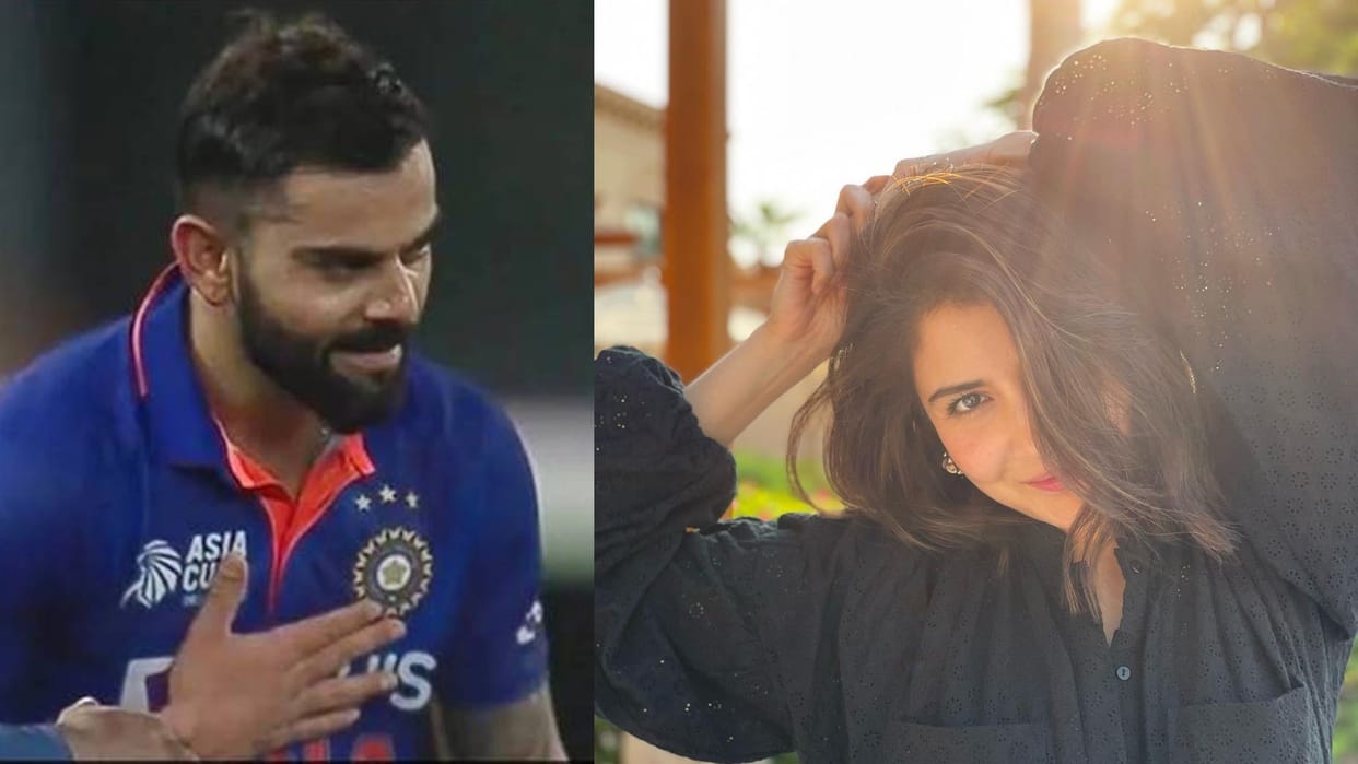 Virat Kohli shares photo of Anushka sharma wrote my world my love with emoji
