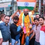 प्रिंकेश का नाथद्वारा आने पर स्वागत किया गया।