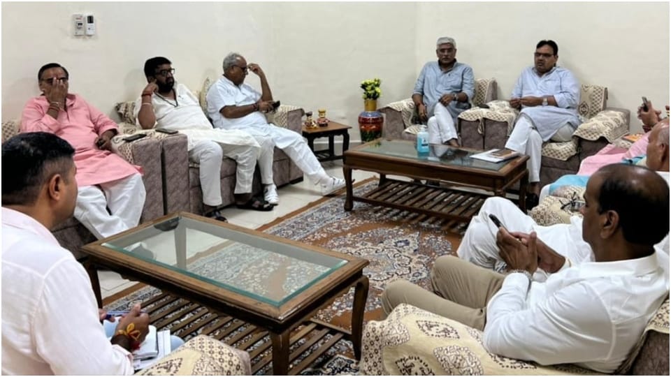 Amit Shah Jodhpur visit Gajendra Singh Shekhawat Held Meeting BJP