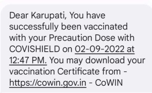 booster dose afetr death message in Gonda.