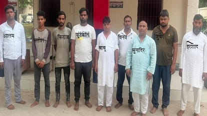 Police and STF arrested nine ganja smugglers in Mathura