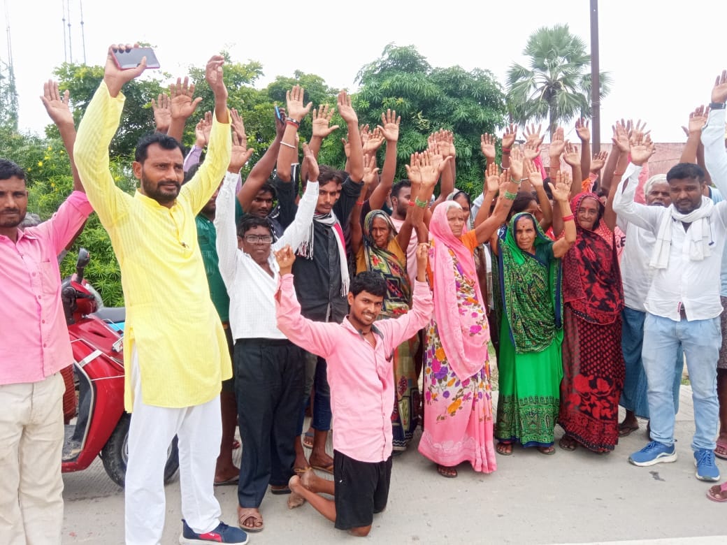 Villagers protest over blown transformer