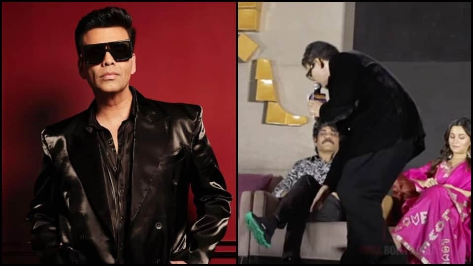 Brahmastra Karan Johar touch Nagarjuna feet at film promotion event and talk about bollywood tollywood divide