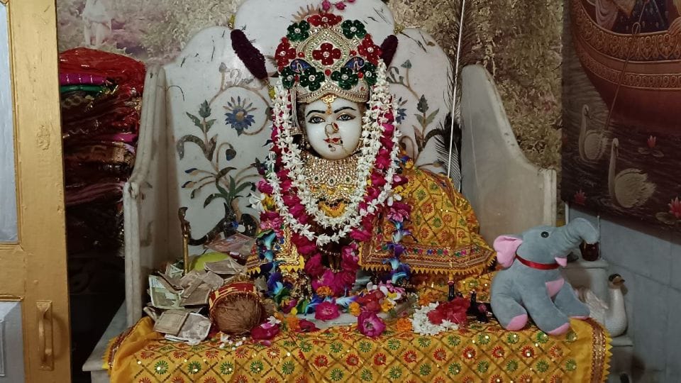 Radhashtami 2022 Radharani birthday celebration in Rawal Village of Mathura, a grandly decorated temple