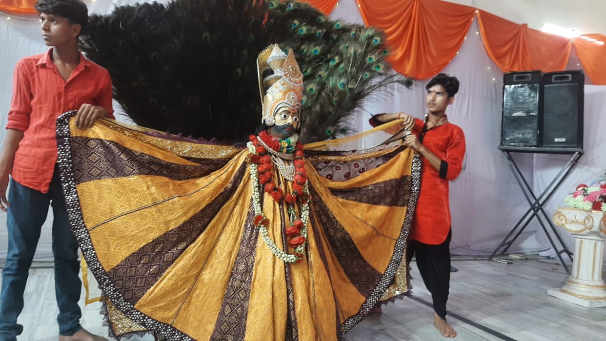 Artists enthralled by staging Leela in Shri Ganesh Festival in Chowk Bazar