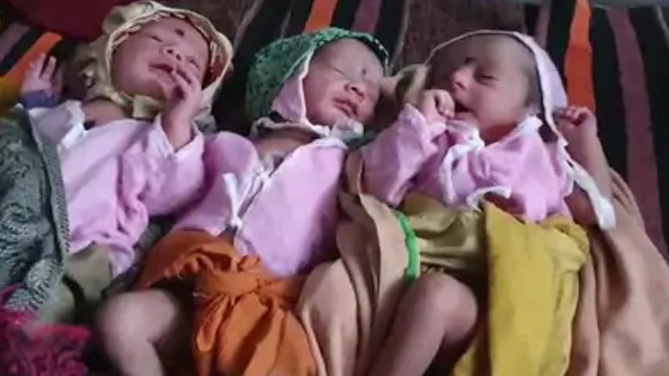 Madhya Pradesh: Parents of three daughters wanted son, now three daughters born together