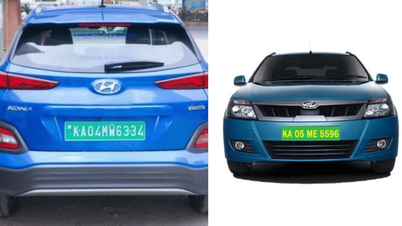Meaning of different color number plates White Blue Yellow Red Black