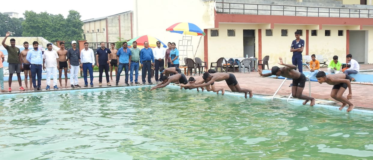participated in swimming competition