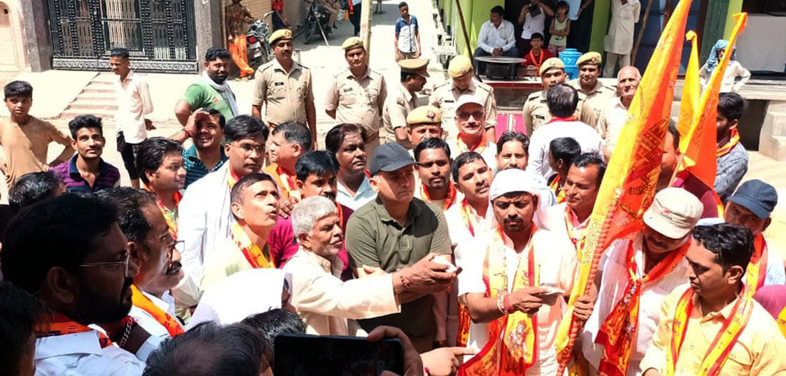 Ram Dhwaj Yatra taken out for staging Ramlila