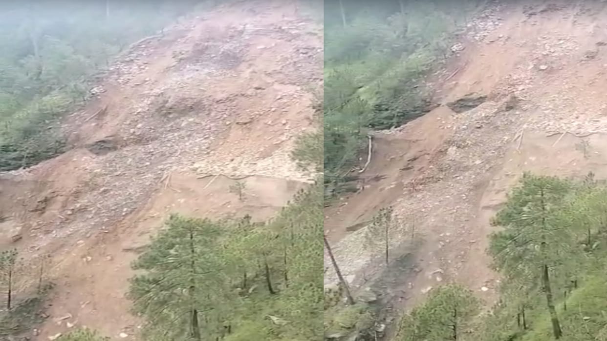 landslide on NH-305, vehicular movement stalled
