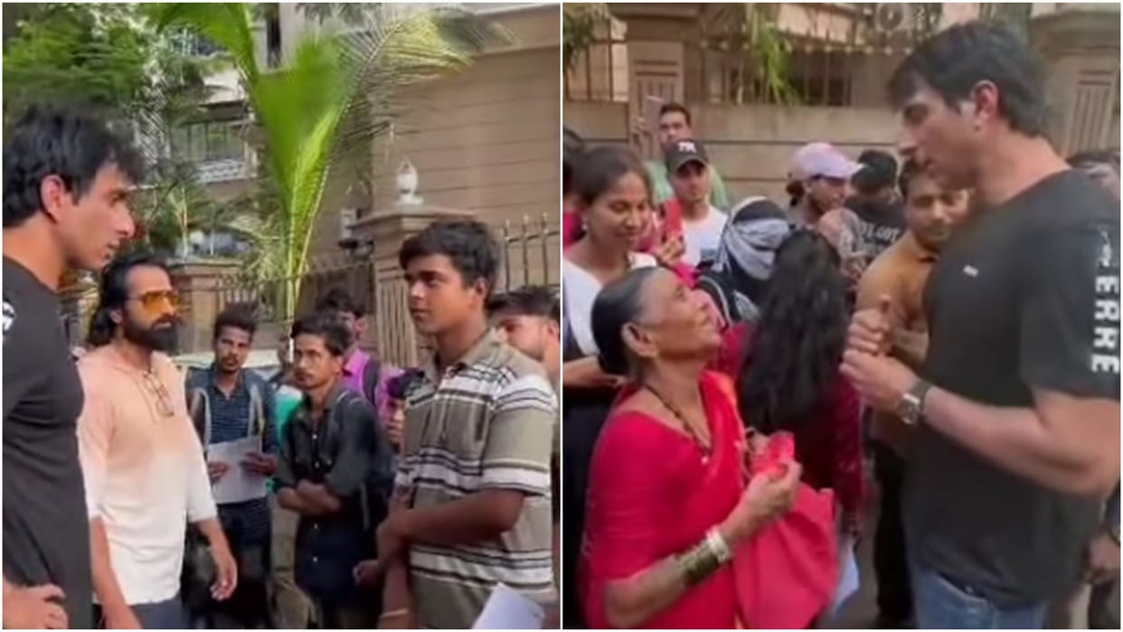 outside sonu sood house there is a crowd of needy people on every weekends