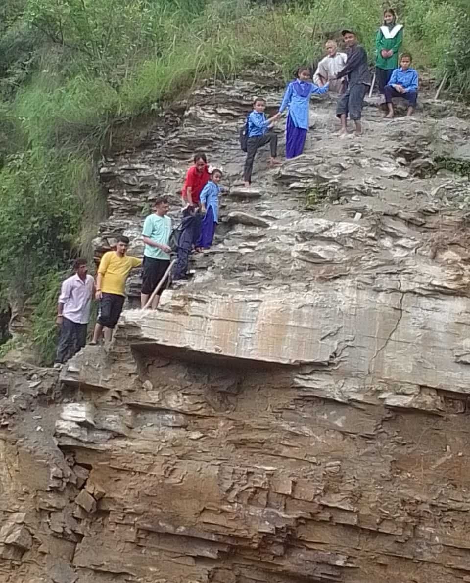 Road have Many pothholes due to Heavy Rain