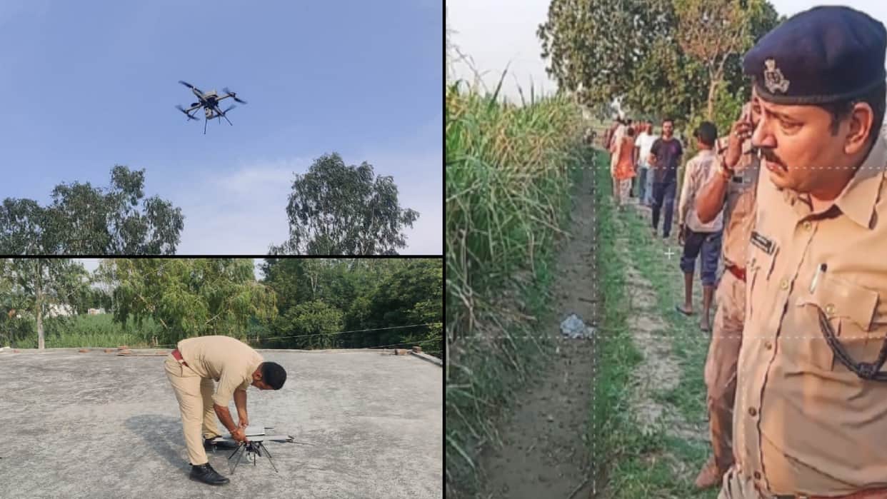 Baghpat Police sweats to find martyrs wife, drone fails, divers and dog squad are in search