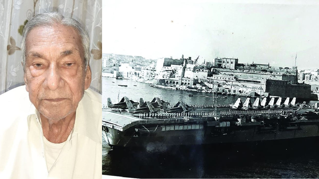 Deenanath Gupta of Hisar was a member of the team that brought INS Vikrant from England to India in 1961