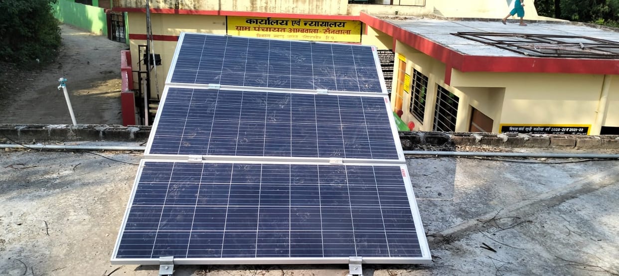 sirmaur news nahan news solar plant facility now in sainwalay aamwala panchyat and people will be taken its benefitted