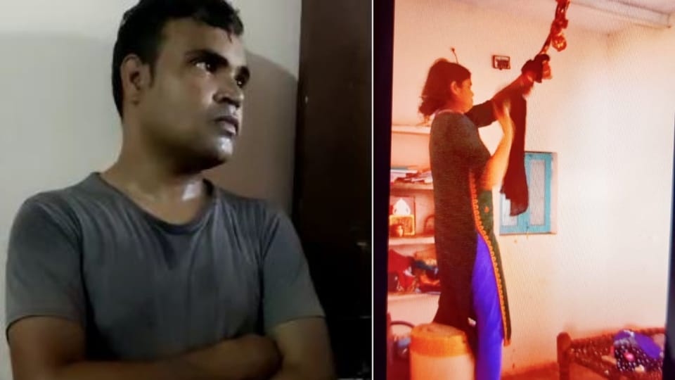 woman committed suicide by hanging her husband making videos did not try to save in Agra