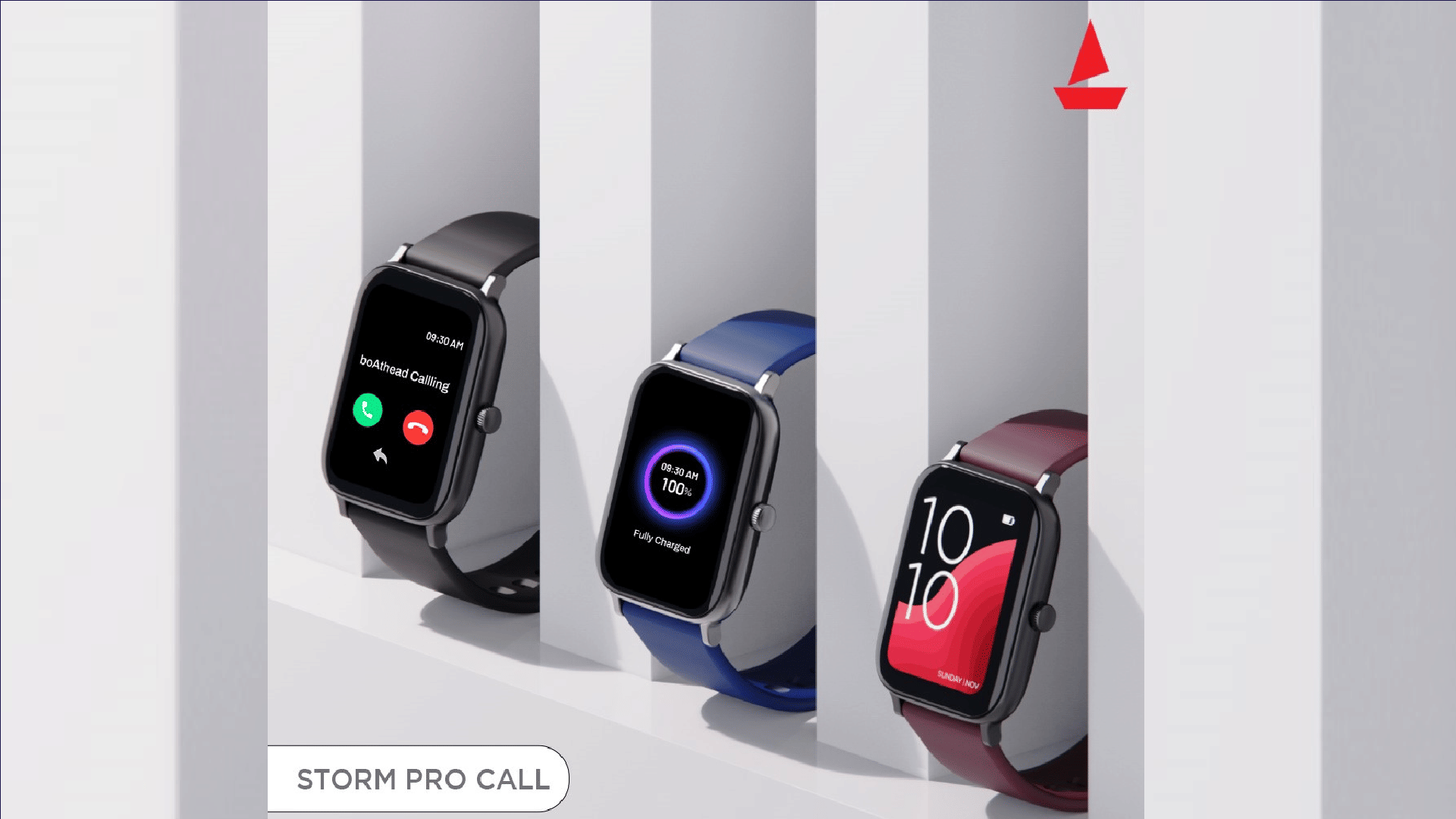 boAt Storm Pro Call smartwatch launche in India with Large AMOLED Display