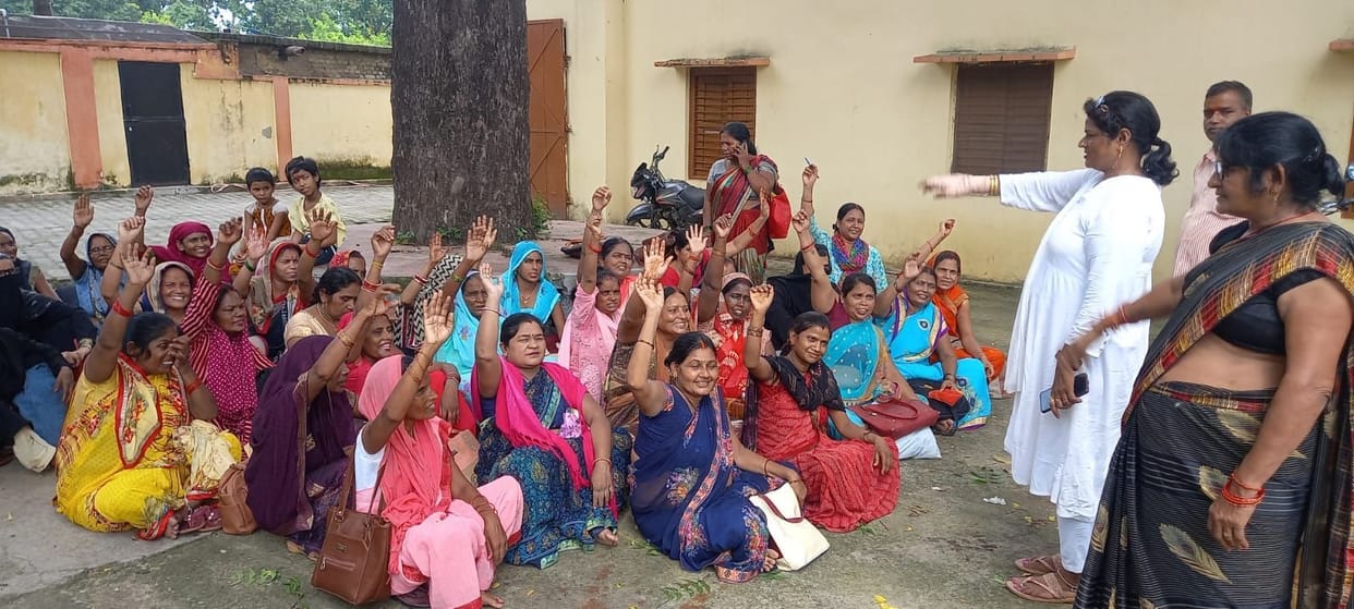 anganbadi workers agitated
